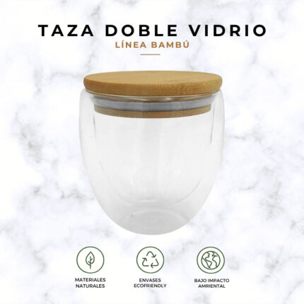 TAZA DOBLE DE VIDRIO